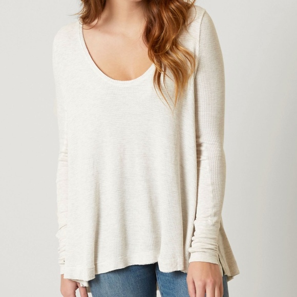 Free People Tops - We the Free Malibu Thermal Oatmeal Top Small NWT